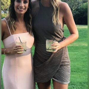 NBD Taupe Halter Dress